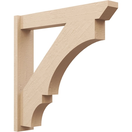 Ekena Millwork 5 1/2-in W x 30-in D x 30-in H Balboa Slat Rough Cedar Woodgrain TimberThane Outlooker, Primed Tan OUTUR055X30X30BOA24RCPR